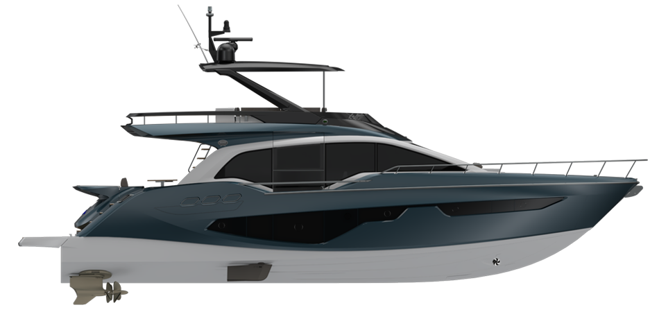 FLYBRIDGE LINE FLY68 GULLWING COSMIC BLUE METALLIZED (paint)