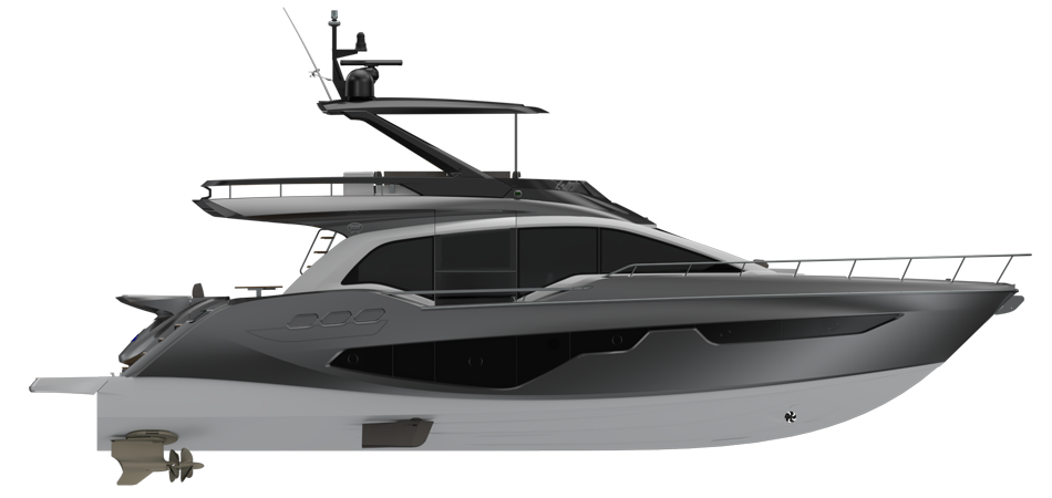 FLYBRIDGE LINE FLY68 GULLWING DARK GREY METALLIZED (paint)