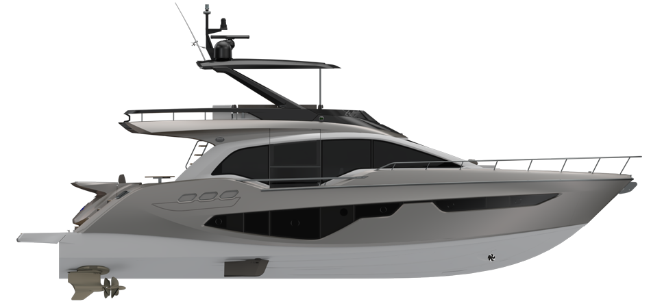 FLYBRIDGE LINE FLY68 GULLWING SILVER METALLIZED (paint)