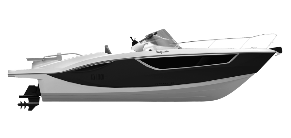 KEY LARGO 24 STERNDRIVE - INBOARD LINE BLACK METALLIZED (paint)