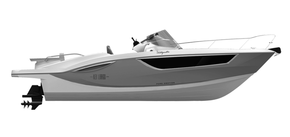 KEY LARGO 24 STERNDRIVE - INBOARD LINE SILVER METALLIZED (paint)