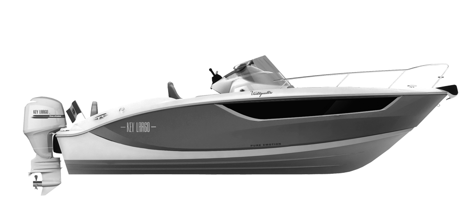 KEY LARGO 24 OUTBOARD - OUTBOARD LINE SILVER METALLIZED (paint)