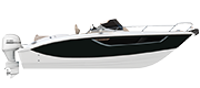 KEY LARGO 27 OUTBOARD - OUTBOARD LINE BLACK METALLIZED (paint)